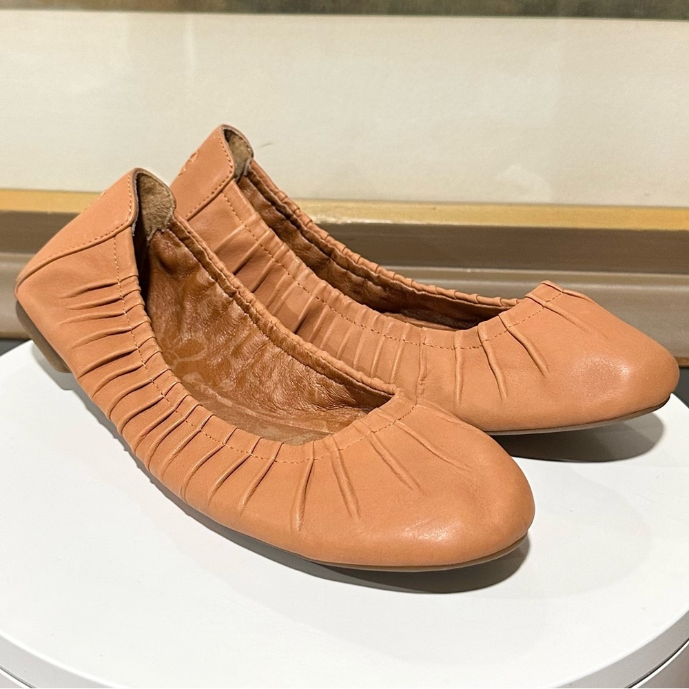 🌸LUCKY BRAND🌸 Erla Ballet Flat Orange Leather Flexible Flats Size: 7M - Picture 7 of 10